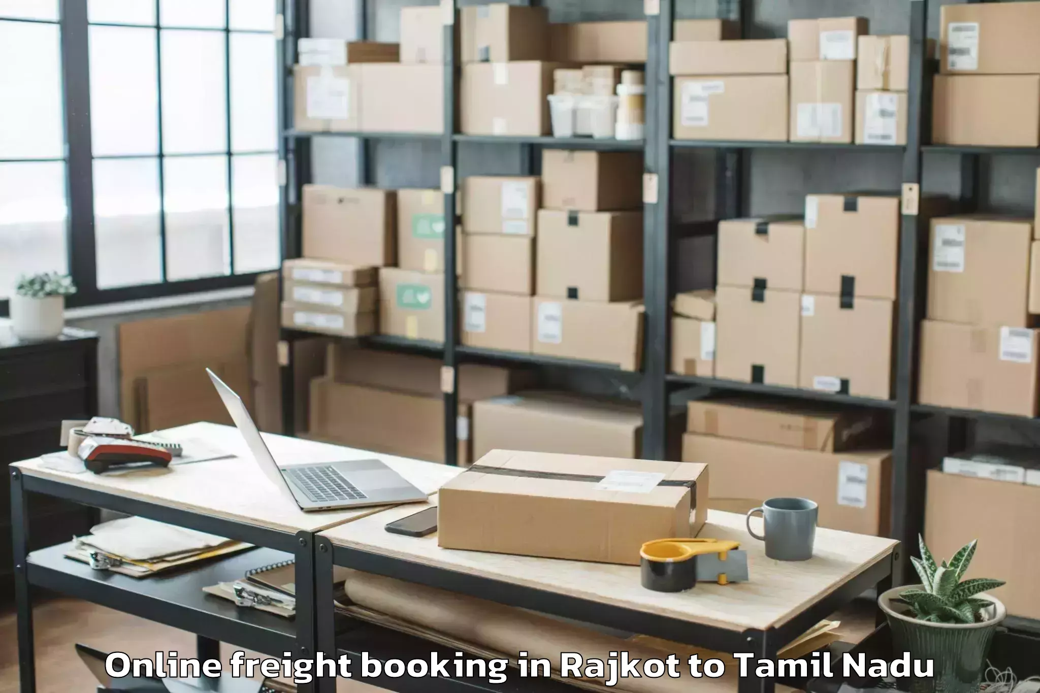 Book Rajkot to Kuthalam Online Freight Booking Online